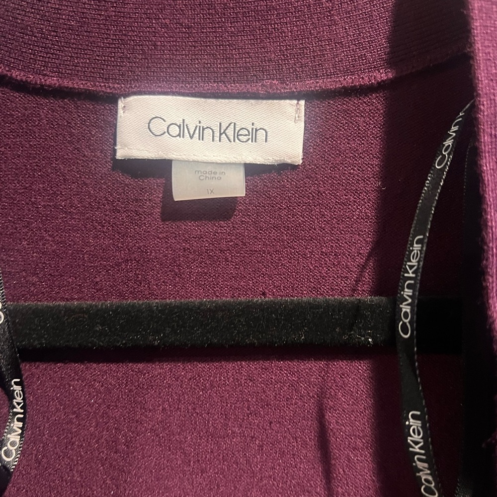 Calvin Klein Women's Deep Purple Cardigan - Picture 3 of 4